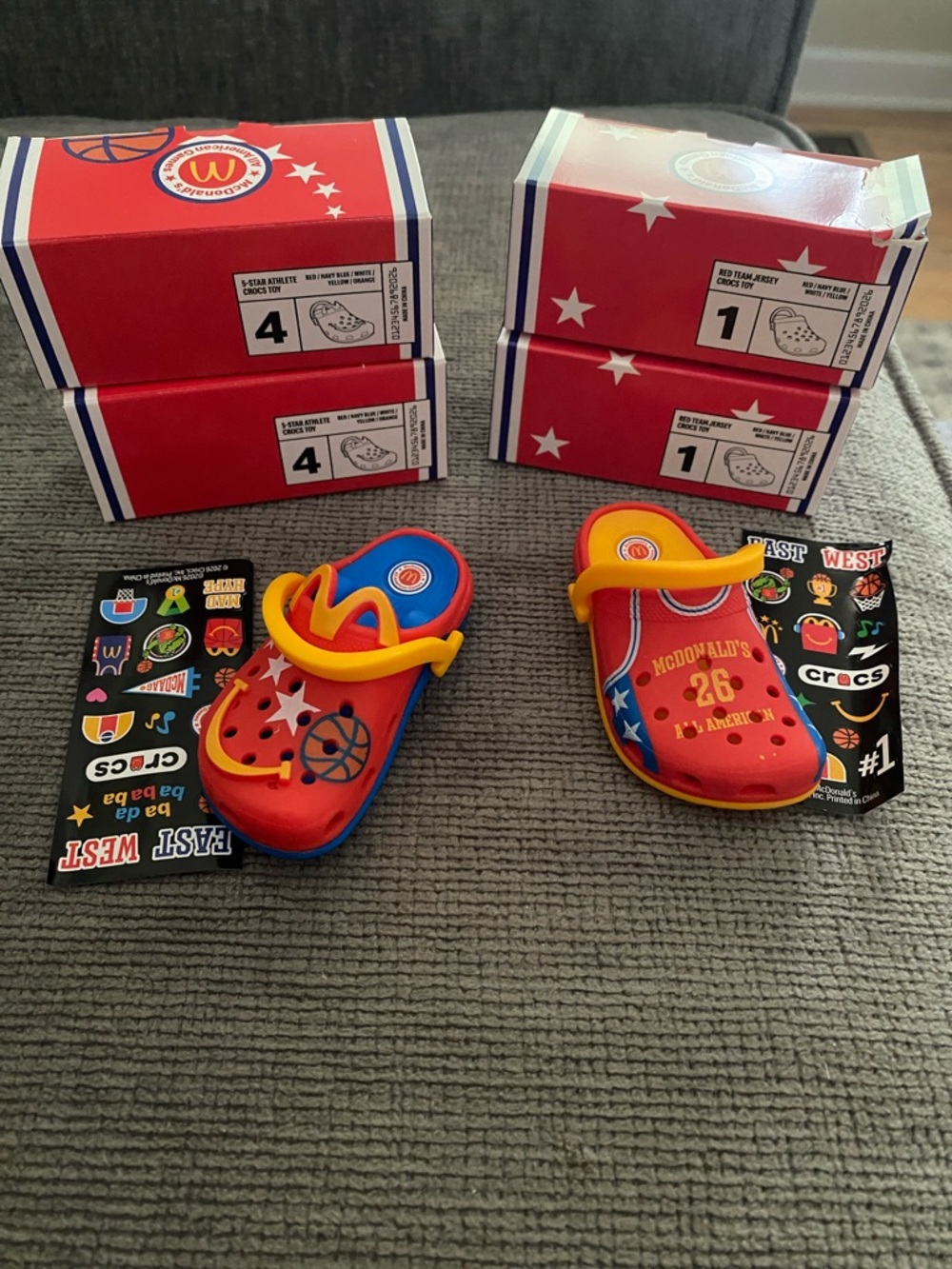 2026 McDonald's Happy Meal Toy Crocs Keychain #1 and #4. 2 of each